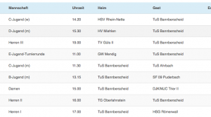 Handball am 01./02. Februar