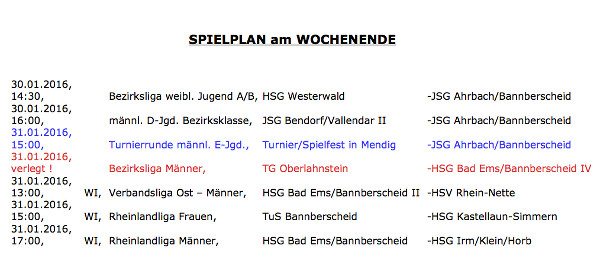 Achtung, Spielausfall!