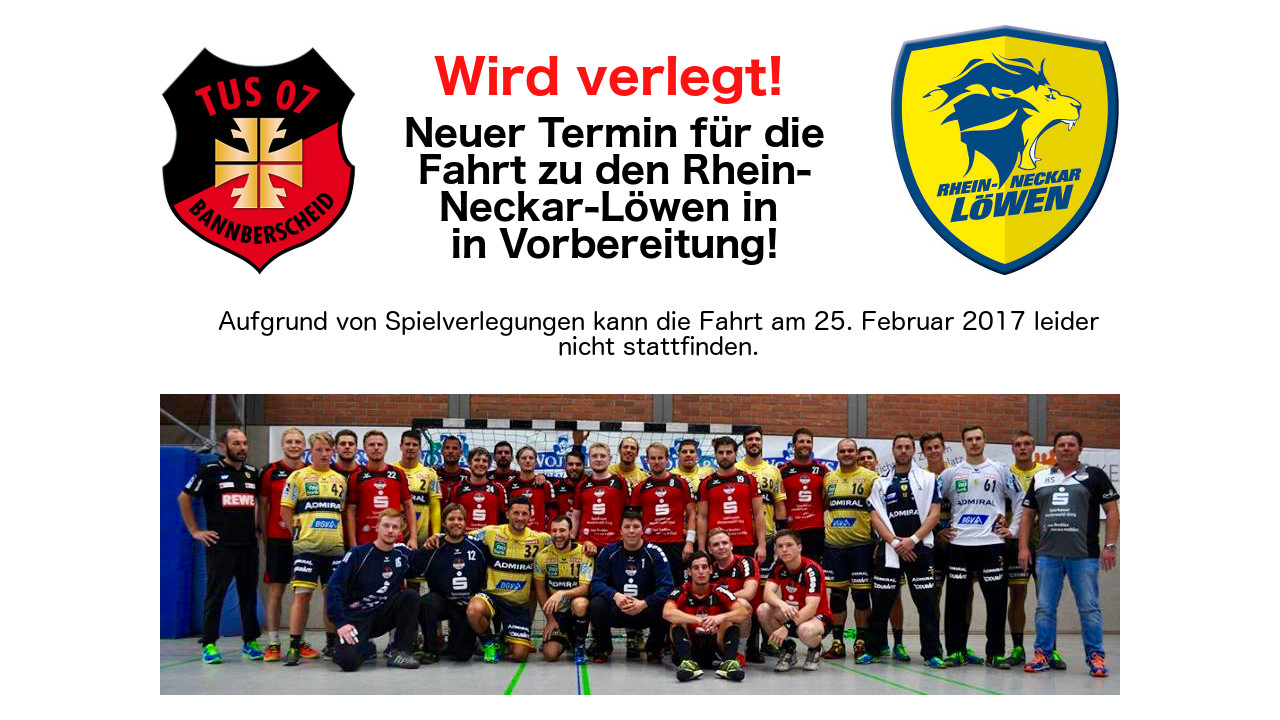 Löwen-Tour wird verlegt!